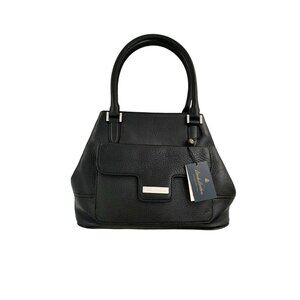 Purse Brooks Brother Black Leather Satchel Handbag NEW with tags